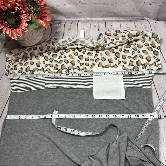 NWT CY fashion boutique Maxi Dress leopard print color block business casual - Picture 9 of 12